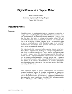 Digital Control of a Stepper Motor