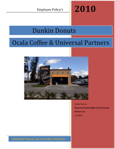 Employee Policy's - dunkin donuts ocala fl
