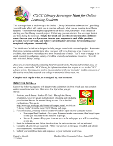 Library Scavenger Hunt for Online Students