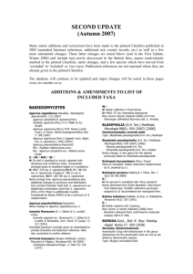 Word document - Checklist of the British & Irish Basidiomycota