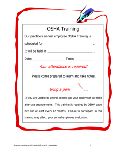 Practice Manual Chapter 8. – OSHA Training