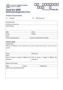 Food Act Registration Form