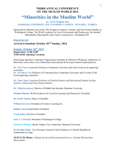 1 THIRD ANNUAL CONFERENCE ON THE MUSLIM WORLD 2014