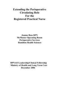 Extending the Perioperative Circulating Role