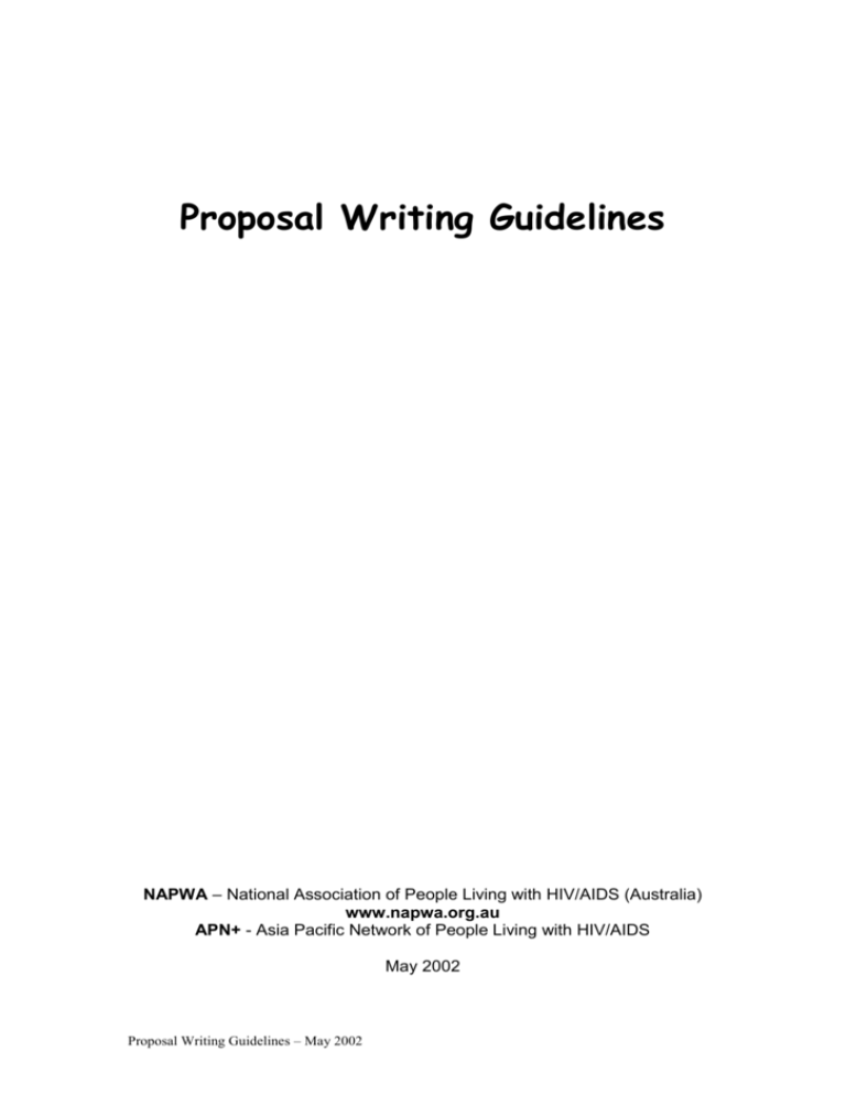 Proposal Writing Guidelines