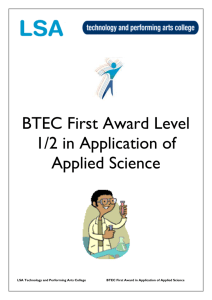 Pupil Booklet Application of Applied Science