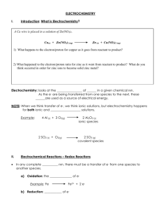 Notes - RedOx Chemistry
