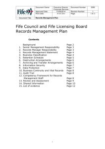 Fife Council Records Management Plan