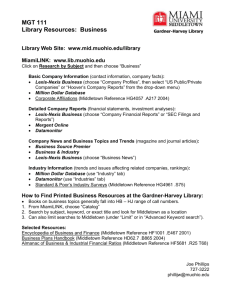 ENG 111 Library Resources - Miami University
