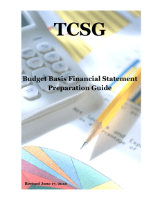 Budget Basis Financial Statement Preparation Guide