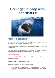 Don't get in deep with loan sharks
