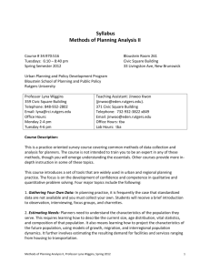 Syllabus - Bloustein School of Planning and Public Policy
