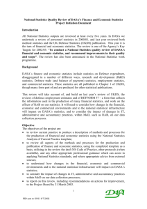 Review of Ministry of Defence Finance and Economic Statistics