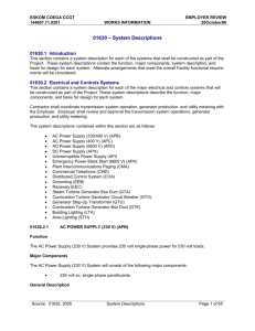 CCGT System Descriptions - Natural resources & the environment