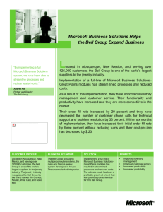 Bell Group Case Study: Microsoft Business Solutions-