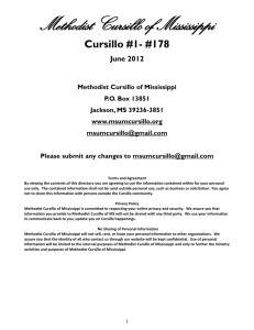 Cursillo Directory - Methodist Cursillo of Mississippi