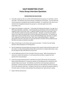saup marketing study – focus group questions