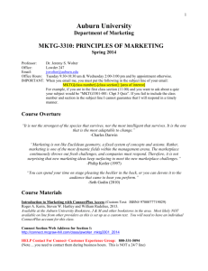 Principles of Marketing - Auburn University, College of Business