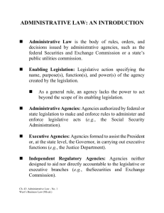43: Administrative Law