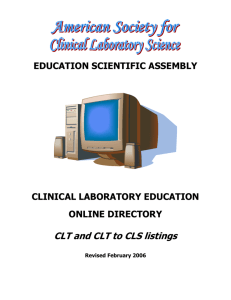 ASCLS Online Directory_CLT_revised_Feb 2006