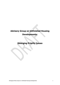Unfinished Housing Developments Interim Report