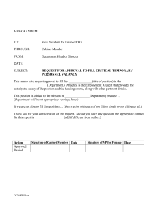 Request to Fill Temporary Position Memo