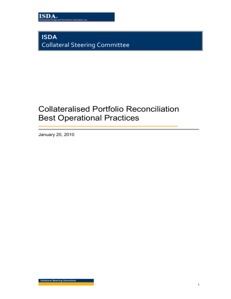 Portfolio Reconciliation in Practice