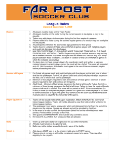 League Rules Updated September 1, 2009