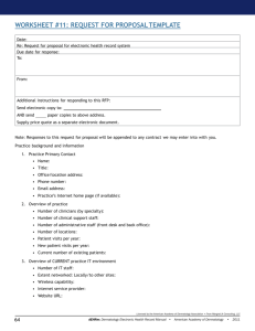 Worksheet #11: Request for proposal template