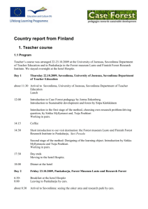 Finland Country report