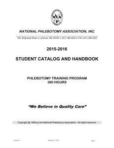 table of contents - National Phlebotomy Association