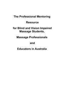 The Professional Mentoring Resource For Blind