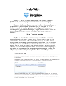 Dropbox Help - Capstone Bookkeeping