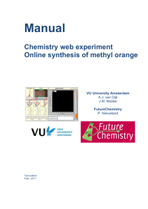 Manual of the online synthesis of methyl orange
