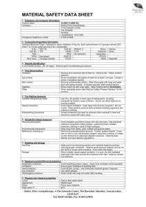 MATERIAL SAFETY DATA SHEET - Shirley Price Aromatherapy