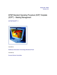 HITSP SOP Meeting Management 1.0