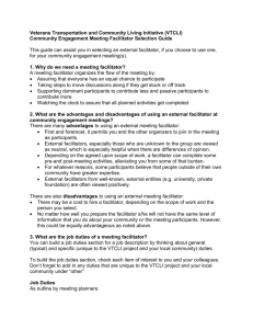 Community Engagement Meeting Facilitator Selection Guide