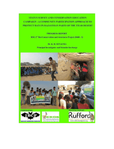 Progress Report - The Rufford Foundation
