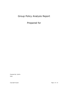 Group Policy Analysis Report