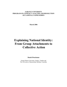 Explaining National Identity: From Group Attachments to Collective