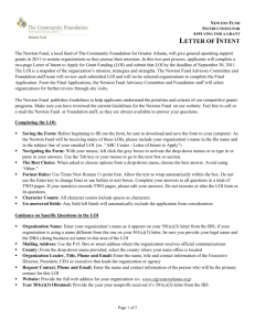 Newton Fund Instructions for Applying for a grant Letter of Intent The