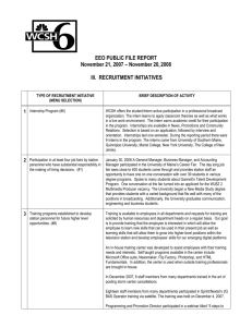 EEO PUBLIC FILE REPORT November 21, 2007 – November 20