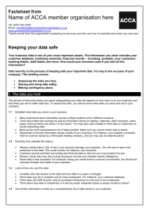 Keeping your data safe
