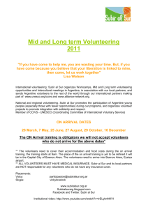 Mid and Long term Volunteering