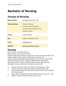 Bachelor of Nursing - University of New Brunswick