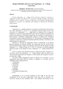 Precise Capacitance - to - Voltage Converters