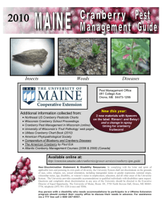 UMass Cranberry Chart Book (2010)