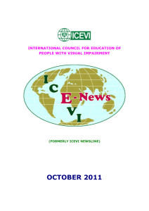 ICEVI E-News - October 2011