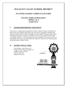 Keystone Math - Pleasant Valley School District