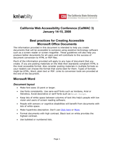 Best practices for Creating Accessible Microsoft Office